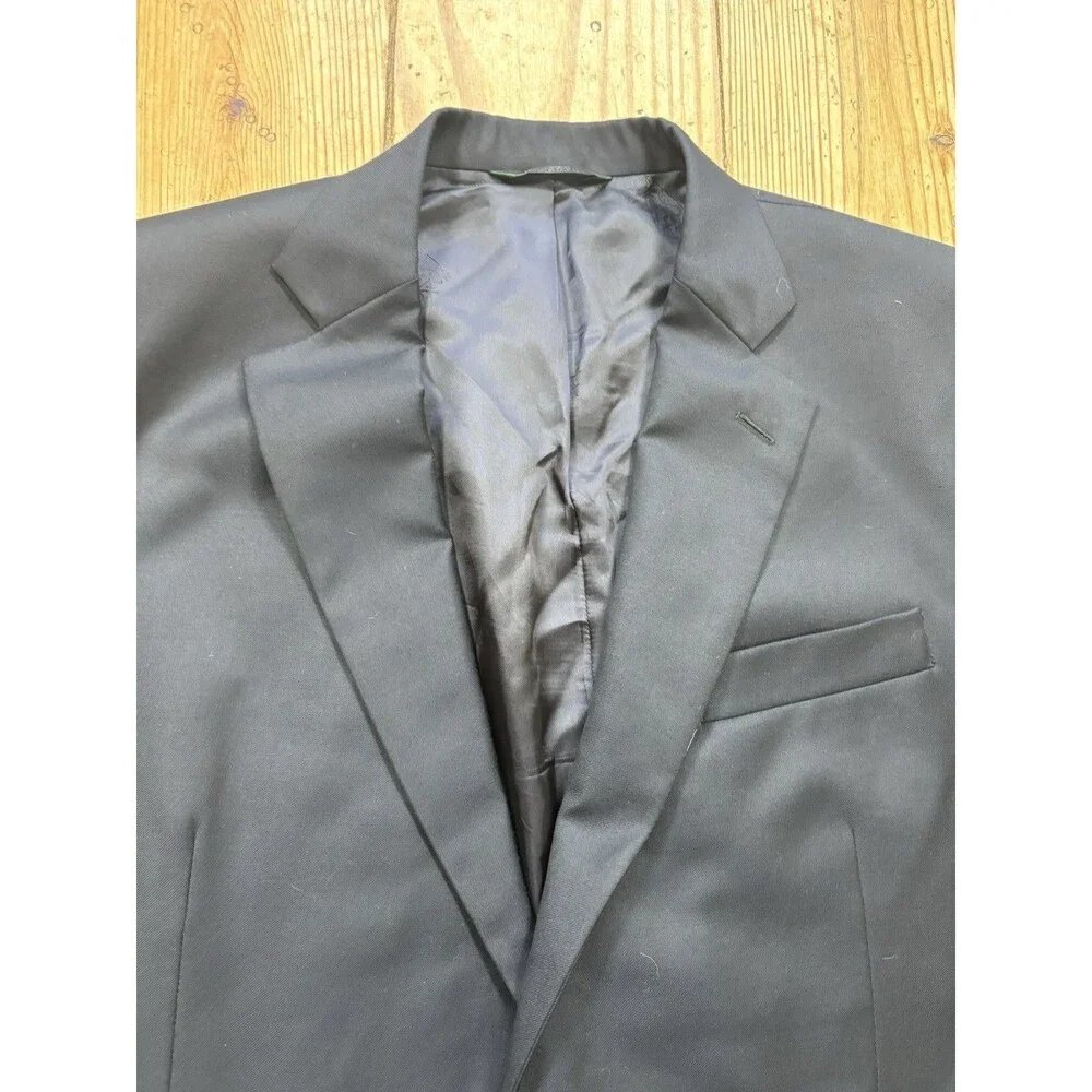 Brooks Brothers Country Club Blazer 43R Madison Saxxon Wool Gold Button Navy